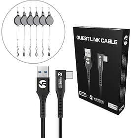 Vortex VR 10m USB-A Cable Set with Cable Suspension Hooks for Oculus Quest 2
