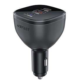 Acefast Billaddare 165W 2x USB-C/1x USB-A Svart