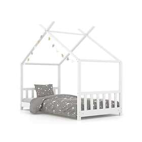 vidaXL Barnsäng vit massiv furu 70x140 cm