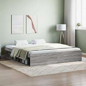 vidaXL Bed Frame grey sonoma 180x200 cm