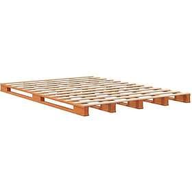 vidaXL Pallsäng vaxad brun 140x200 cm massiv furu