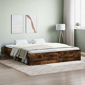 vidaXL Bed Frame brown oak 180x200 cm