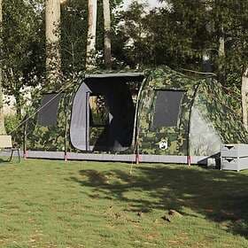 vidaXL Campingtält tunnel 4 persons camouflage waterproof