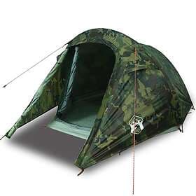 vidaXL Tunnel Tent 2 persons camouflage waterproof