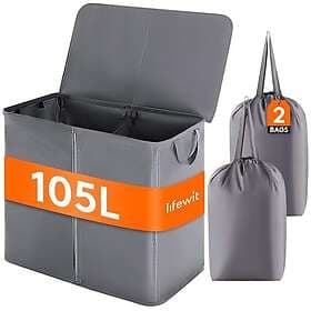Lifewit 105 liter dubbel tvättkorg