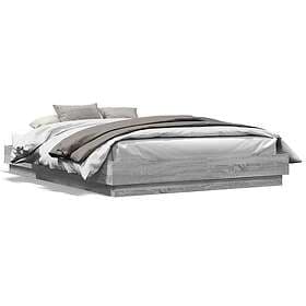 vidaXL Bed Frame grey sonoma 160x200 cm engineered wood