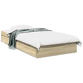 vidaXL Sängram med lådor sonoma-ek 75x190 cm konstruerat trä