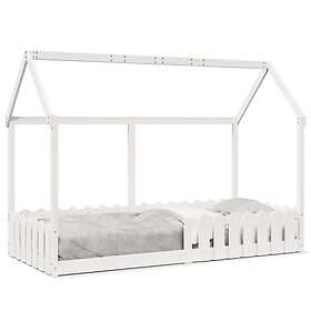 vidaXL Bed Frame with house frame 90x190 cm solid pine