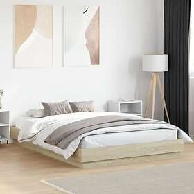 vidaXL Sängram sonoma-ek 160x200 cm konstruerat trä