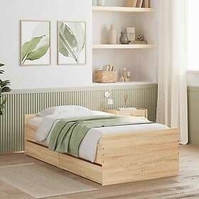 vidaXL Bed Frame sonoma oak 75x190 cm