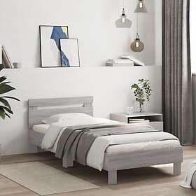 vidaXL Bed Frame grey sonoma 90x200 cm engineered wood