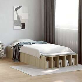 vidaXL Bed Frame sonoma oak 75x190 cm engineered wood