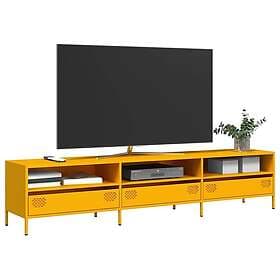 vidaXL Tv-bänk senapsgul 202x39x43,5 cm kallvalsat stål