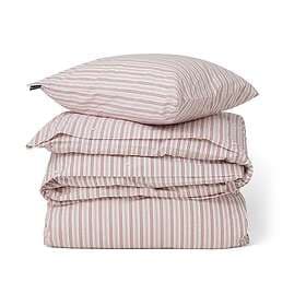 Lexington Duvet Cover Set Dobby Striped Cotton Poplin Red-Beige-White