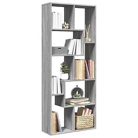 vidaXL Bokhylla/Rumsavdelare Grey Sonoma 67x25x161.5 cm Engineered Wood