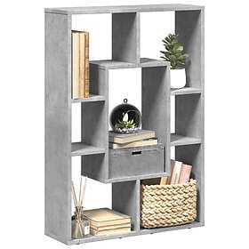 vidaXL Bokhylla Bookcase concrete grey 63x20x90 cm engineered wood