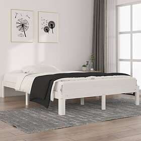 vidaXL Bed Frame 140x200 cm solid pine white