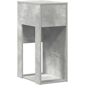 vidaXL Datorstativ with drawer concrete grey 30x44x74 cm