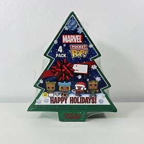Funko Pocket Pop! 4-pack Marvel Happy Holidays Tree Box (glows In The Dark) (dia