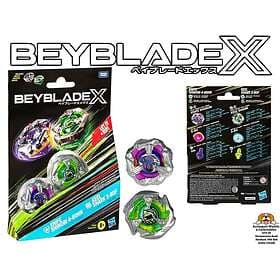 Hasbro Beyblade X Knife Shinobi 4-80HN and Keel Shark 3-80F Top Dual Pack Set, A