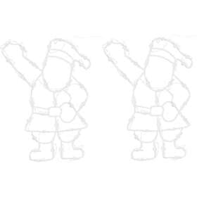 vidaXL Christmas Decoration Santa Silhouette 2pcs 35 LEDs Warm White