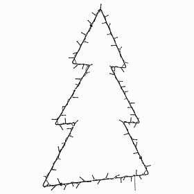 vidaXL Christmas Tree Silhouette Christmas Lights 115 LEDs Warm White