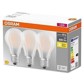 Osram LED-Lampa Normal (60) Matt 3-p E27 Cl A