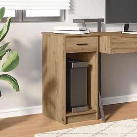 vidaXL Computer Stand with drawer oak 35x45x77 cm
