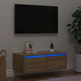 vidaXL Tv-bänk med LED-belysning sonoma ek 75x35,5x25 cm