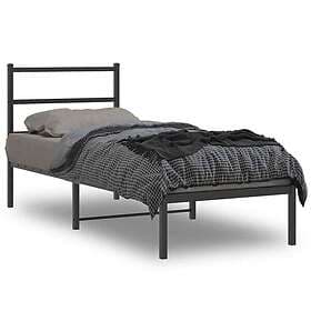 vidaXL Bed Frame metal black 75x190 cm