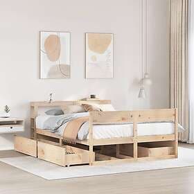 vidaXL Bed Frame 120x190cm Solid Pine