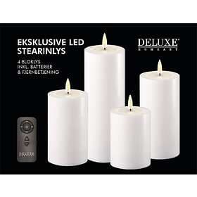 DeluxeHomeart LED Block Candle 4-pack