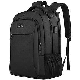 Matein Ryggsäck med USB-laddningsport Vattenavvisande Laptop 15,6''