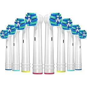REDTRON Cross Action Ersättande tandborsthuvuden för Oral B, 8 st HB23DC160-WH
