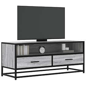 vidaXL TV Stand 100x34.5x40 cm grey constructed wood and metal