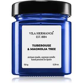Vila Hermanos Apothecary Cobalt Blue Tuberose & Magnolia Tree Scented Candle 150