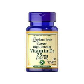 Puritan's Pride Vitamin D3 1000 IU 100 Softgels