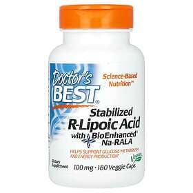 Doctor's Best Stabiliserad R-Liponsyra med Bioförstärkt Na-RALA 100 mg 180 Capsu