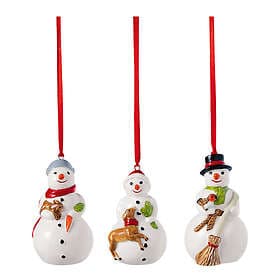 Villeroy & Boch Nostalgic Ornaments Snowmen Christmas Ornament 3-pack
