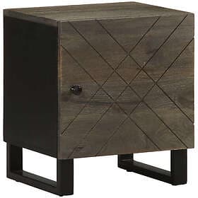 vidaXL Nightstand Black 40x33x46cm Solid Mango Wood