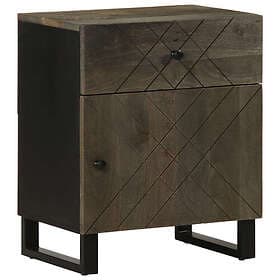 vidaXL Nightstand Black 50x33x60cm Solid Mango Wood