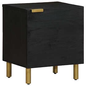vidaXL Nightstand Black 40x33x46cm Solid Mango Wood