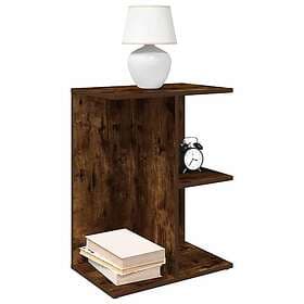 vidaXL Nightstand Smoke Brown Oak 46.5x29x61cm Constructed Wood