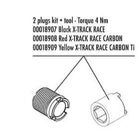 Look X-track Race Car Ti Spindle Cap Set