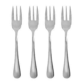 House Doctor Brush tårtgaffel 15 cm 4-pack silver finish