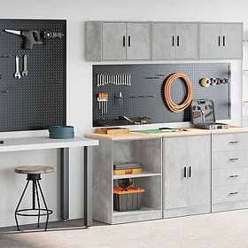 vidaXL Garageskåp TV Stand 2 pcs concrete gray constructed wood