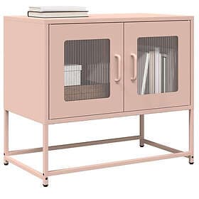 vidaXL TV-bänk rosa 68x39x60,5 cm kallvalsat stål