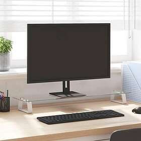 vidaXL TV Stand 80x20x8 cm tempered glass and metal