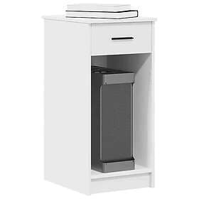 vidaXL Datorstativ TV Stand with drawer white 35x45x77 cm