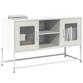 vidaXL TV-skåp vit 100,5x39x60,5 cm stål